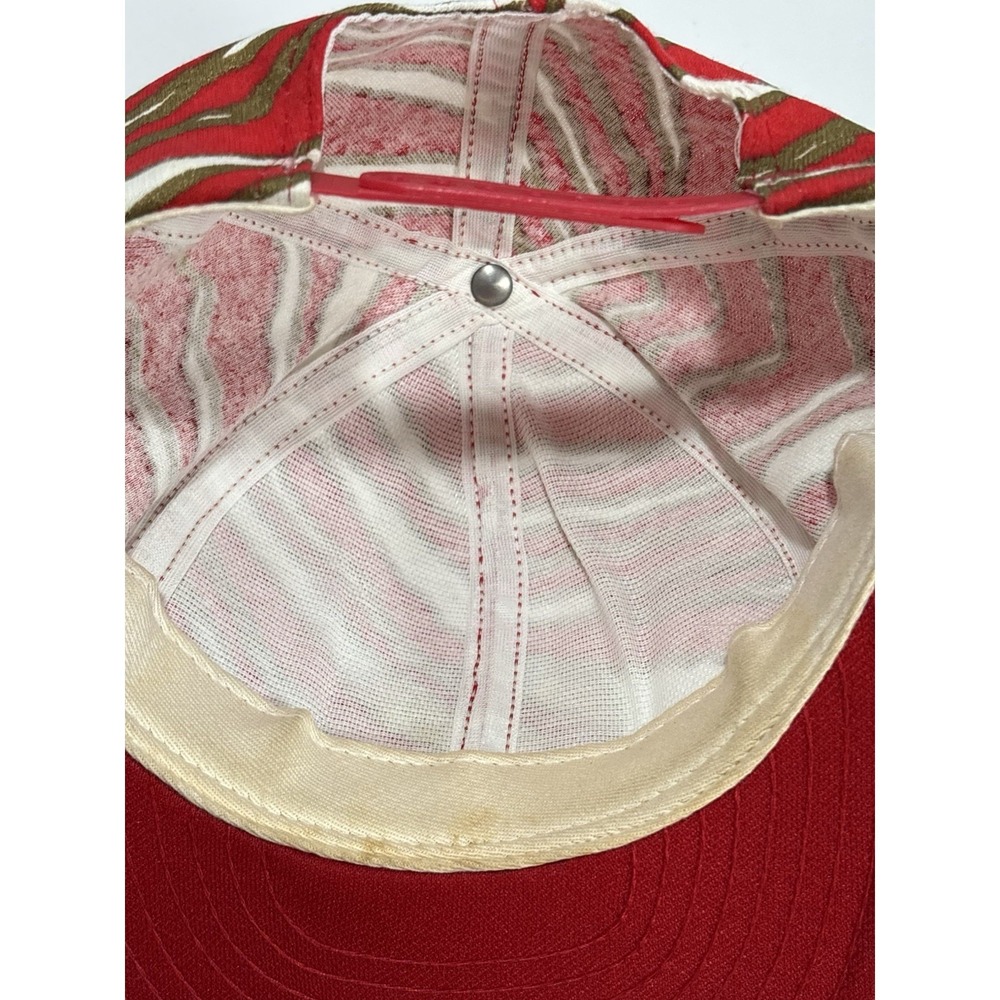 Vtg 90s Zubaz San Francisco 49ers Tiger Print NFL Snapback Hat Cap Made in USA - Picture 5 of 7